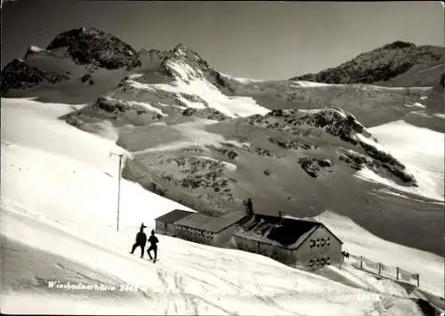 Ak Partenen Gaschurn in Vorarlberg, Silvretta, Wiesbadener Hütte, Schnee