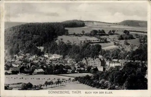 Ak Sonneberg in Thüringen, Blick von der Eller, Panorama