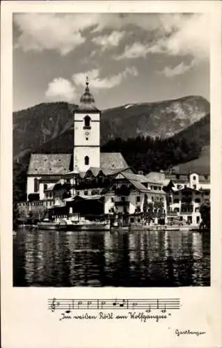 Ak St. Wolfgang am Wolfgangsee Oberösterreich, Im weißen Rösl am Wolfgansee, Musiknoten
