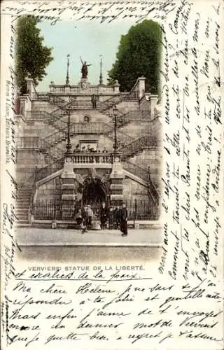 Ak Verviers Wallonie Lüttich, Freiheitsstatue