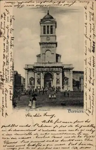 Ak Verviers Wallonia Lüttich, Kirche St. Remacle