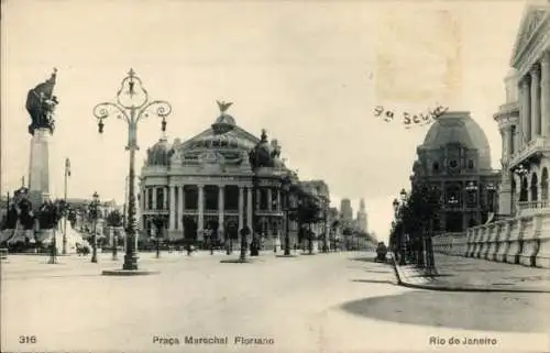 Ak Rio de Janeiro Brasilien, Praca Marechal Floriano