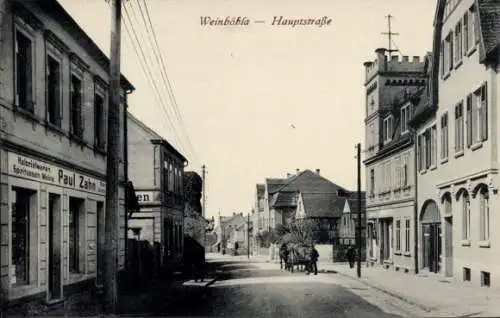 Ak Weinböhla in Sachsen, Hauptstraße, Kolonialwarenhandlung Paul Zahn