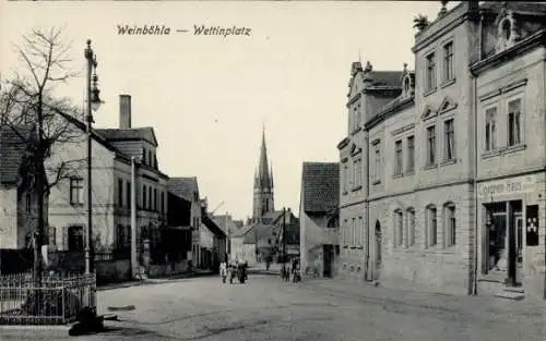 Ak Weinböhla in Sachsen, Wettinplatz, Cigarren Haus