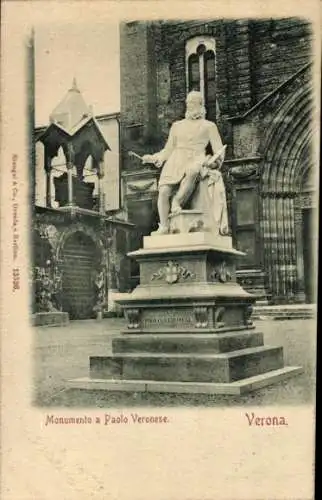Ak Verona Veneto, Monumento a Paolo Veronese, Blick auf Denkmal