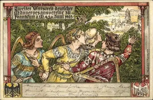 Künstler Ak Wetzel, H., Frankfurt am Main, 2. Wettstreit dt. Männergesangvereine 1903