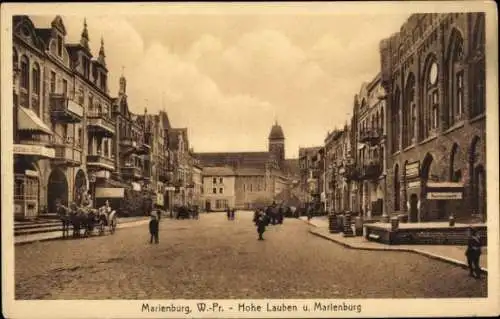Ak Marienburg Malbork Westpreußen, Hohe Lauben, Marienburg