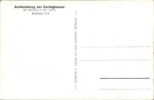 Ak Oerlinghausen in Lippe, Bartholdskrug