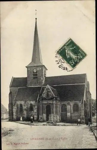 Ak Livilliers Val-d´Oise, L´Église