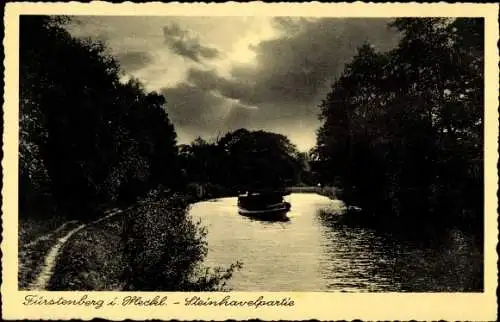 Ak Fürstenberg an der Havel, Steinhavelpartie