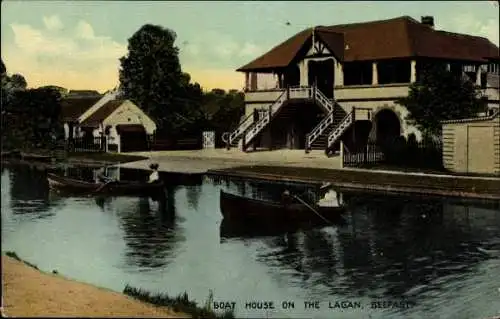 Ak Belfast Nordirland, Boat House on the Lagan