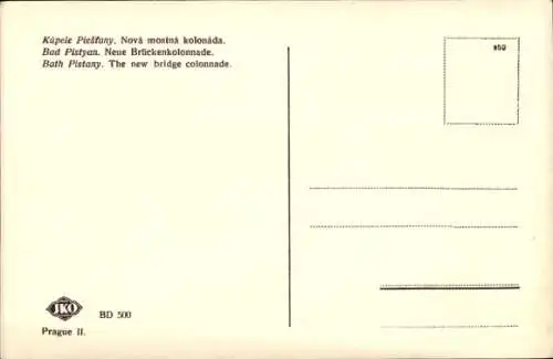 Ak Kúpele Piešťany Bad Pistyan Pistian Pöstyen Slowakei, Neue Brückenkolonnade