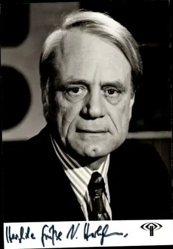 Ak Schauspieler Norbert Harlinghausen, Portrait, Autogramm