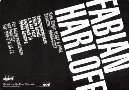 Ak Schauspieler Fabian Harloff, Portrait, Autogramm, Gitarre