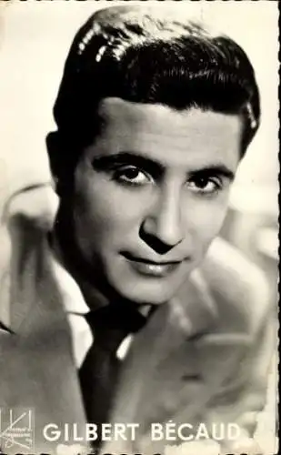 Ak Schauspieler Gilbert Bécaud, Portrait