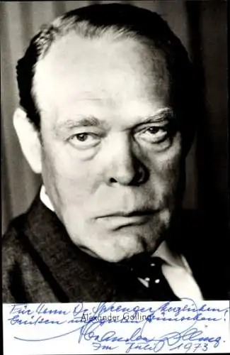 Ak Schauspieler Alexander Golling, Portrait, Autogramm