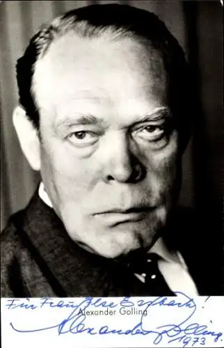 Ak Schauspieler Alexander Golling, Portrait, Autogramm