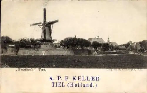 Ak To Gelderland, Waalkade, Mill