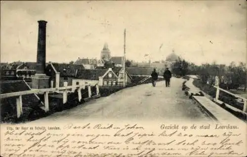 Ak Leerdam Südholland, Straße, Häuser