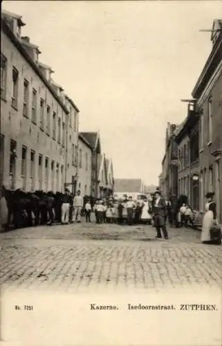 Ak Zutphen Gelderland, Kaserne, Isedoornstraat