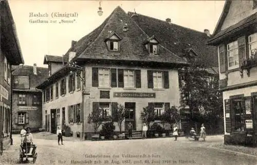 Ak Haslach im Kinzigtal Schwarzwald, Gasthaus zur Sonne