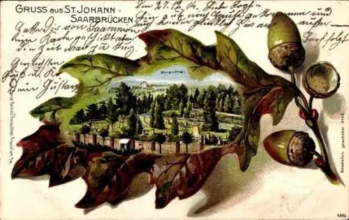 Eichenblatt Litho Sankt Johann Saarbrücken, Ehrenthal, Friedhof