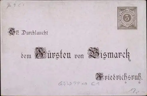 Ganzsachen Ak Fürst Otto von Bismarck, 80. Geburtstag 1 April 1895