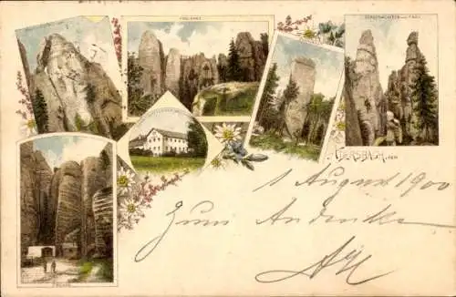 Ak Adršpach Adersbach Region Königgrätz, Adersbacher Felsen