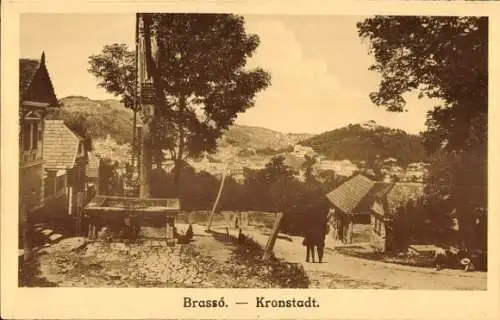 Ak Brașov Brassó Kronstadt Rumänien, Ortspartie