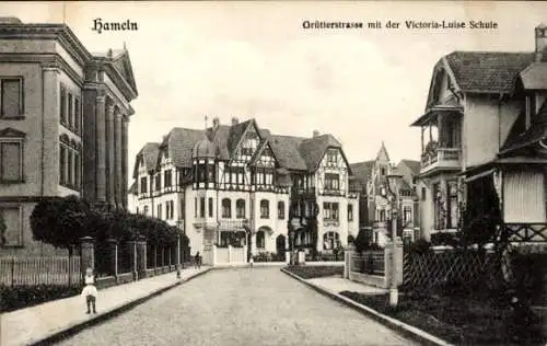 Ak Hameln an der Weser Niedersachsen, Grütterstraße, Victoria-Luise Schule