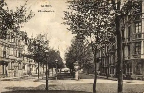 Ak Aachen in Nordrhein Westfalen, Viktoria-Allee