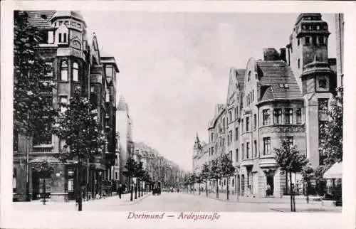 Ak Dortmund Westfalen, Blick in die Ardeystraße, Kutsche