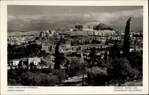 Ak Athen Griechenland, Akropolis, Gesamtansicht