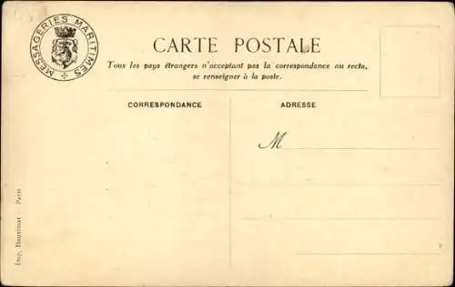 Ak Dampfer Si-Kiang, Messageries Maritimes