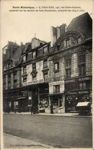 Ak Paris, Hotel Sully, 143 Rue Saint Antoine