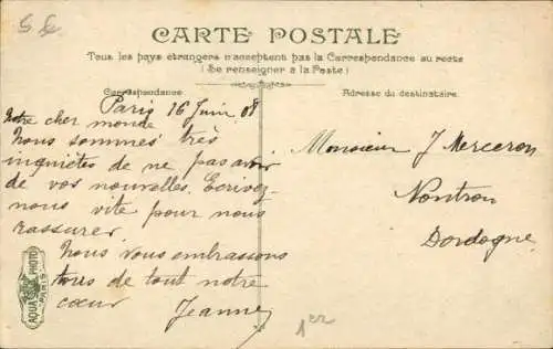 Ak Paris I Louvre, Square du Vert Galant