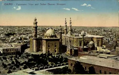 Ak Kairo Ägypten, Vue Panoramique, Sultan Hassan Mosquee