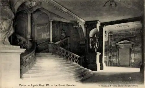 Ak Paris V, Lycée Henri IV., Grand Escalier