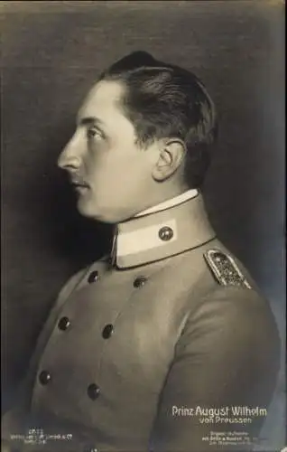 Ak August Wilhelm Prinz von Preußen, Portrait im Profil