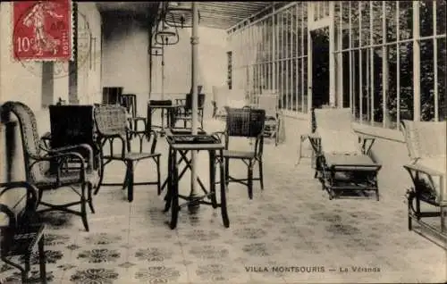 Ak Paris XV., Villa Montsouris, Veranda