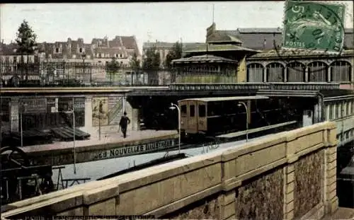 Ak Paris XI. Arrondissement Popincourt, Metropolitain, Gare de la Bastille