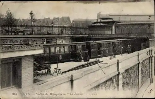 Ak Paris Reuilly, Metropolbahnhof La Bastille
