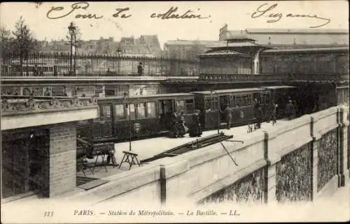 Ak Paris Reuilly, Metropolbahnhof La Bastille