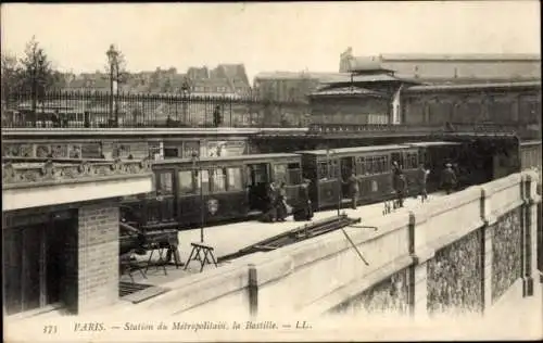 Ak Paris Reuilly, Metropolbahnhof La Bastille