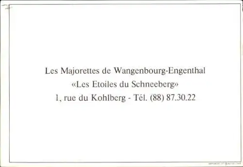 Ak Wangenbourg Engelthal, Majorette, Tänzerinnen in Uniformen