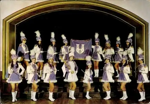 Ak Wissembourg, Majorette, Tänzerinnen in Uniformen, Wappen