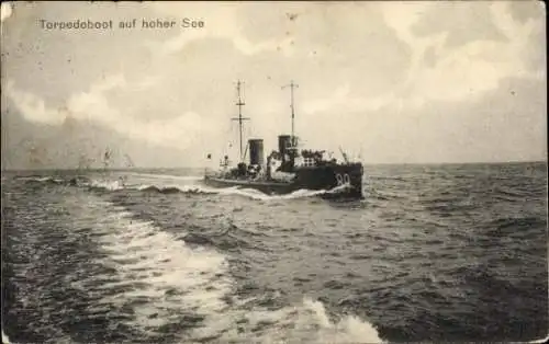 Ak Deutsches Kriegsschiff, Torpedoboot 89 auf hoher See, Kaiserliche Marine