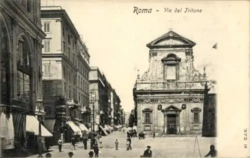 Ak Roma Rom Lazio, Via del Tritone