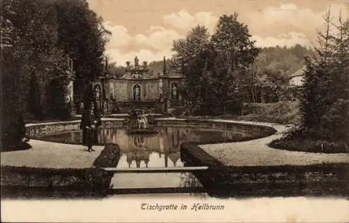 Ak Salzburg in Österreich, Tischgrotte in Hellbrunn