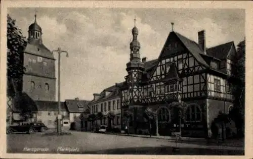 Ak Harzgerode am Harz, Marktplatz